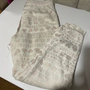 Womens L fluffy winter pajama pants